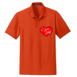 I Love Luigi Mangione Lucy Red Heart Dry Zone Grid Polo