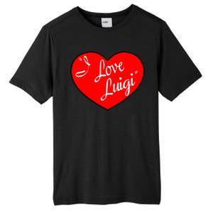 I Love Luigi Mangione Lucy Red Heart Tall Fusion ChromaSoft Performance T-Shirt