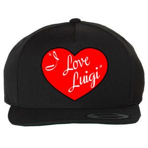 I Love Luigi Mangione Lucy Red Heart Wool Snapback Cap