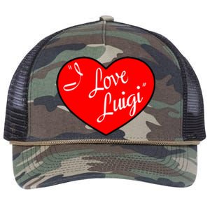 I Love Luigi Mangione Lucy Red Heart Retro Rope Trucker Hat Cap