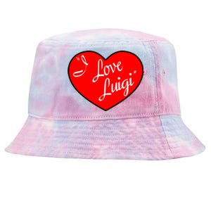 I Love Luigi Mangione Lucy Red Heart Tie-Dyed Bucket Hat