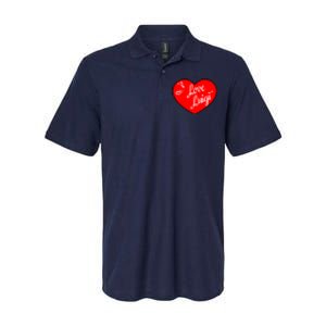 I Love Luigi Mangione Lucy Red Heart Softstyle Adult Sport Polo