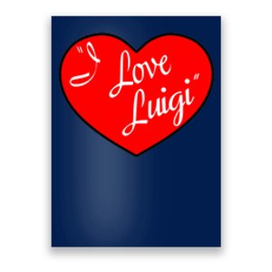 I Love Luigi Mangione Lucy Red Heart Poster