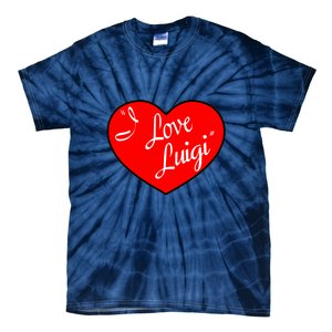 I Love Luigi Mangione Lucy Red Heart Tie-Dye T-Shirt