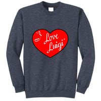 I Love Luigi Mangione Lucy Red Heart Sweatshirt