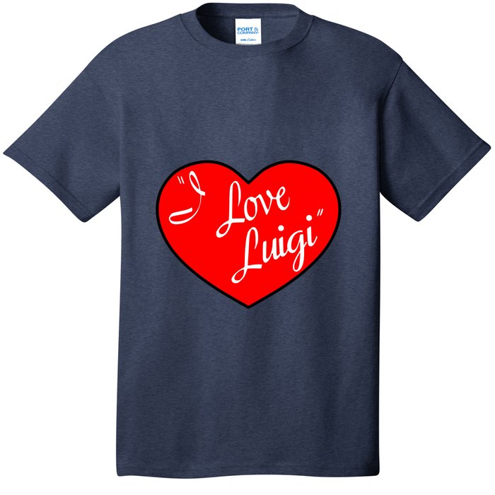 I Love Luigi Mangione Lucy Red Heart T-Shirt