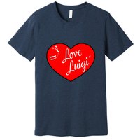 I Love Luigi Mangione Lucy Red Heart Premium T-Shirt