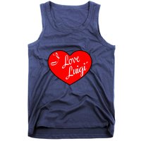 I Love Luigi Mangione Lucy Red Heart Tank Top