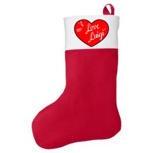 I Love Luigi Mangione Lucy Red Heart Felt Holiday Christmas Stocking