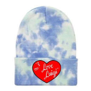 I Love Luigi Mangione Lucy Red Heart Tie Dye 12in Knit Beanie