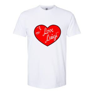 I Love Luigi Mangione Lucy Red Heart Softstyle CVC T-Shirt