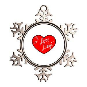 I Love Luigi Mangione Lucy Red Heart Metallic Star Ornament