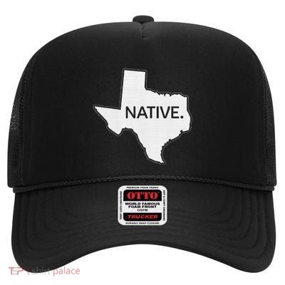 I Love Lone Star State Texas Native High Crown Mesh Back Trucker Hat