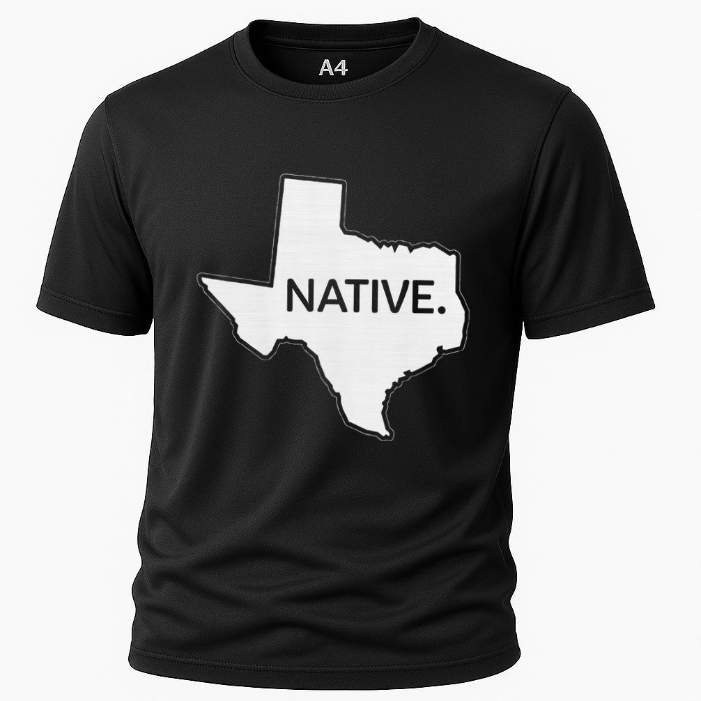I Love Lone Star State Texas Native Cooling Performance Crew T-Shirt