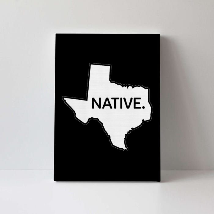 I Love Lone Star State Texas Native Canvas