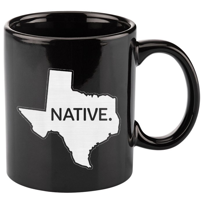 I Love Lone Star State Texas Native 11oz C Handle Ceramic Mug