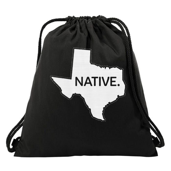 I Love Lone Star State Texas Native Drawstring Bag