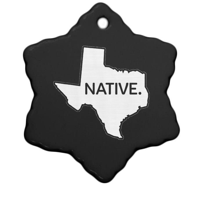 I Love Lone Star State Texas Native Ceramic Star Ornament