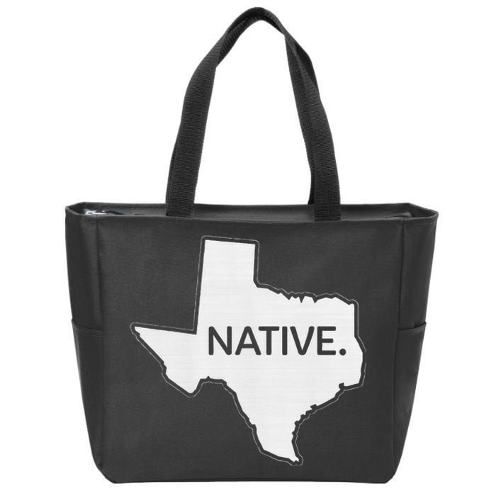 I Love Lone Star State Texas Native Zip Tote Bag