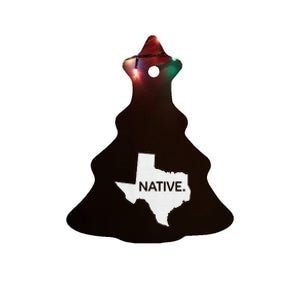 I Love Lone Star State Texas Native Ceramic Tree Ornament