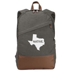 I Love Lone Star State Texas Native Cotton Canvas Backpack