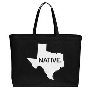 I Love Lone Star State Texas Native Cotton Canvas Jumbo Tote