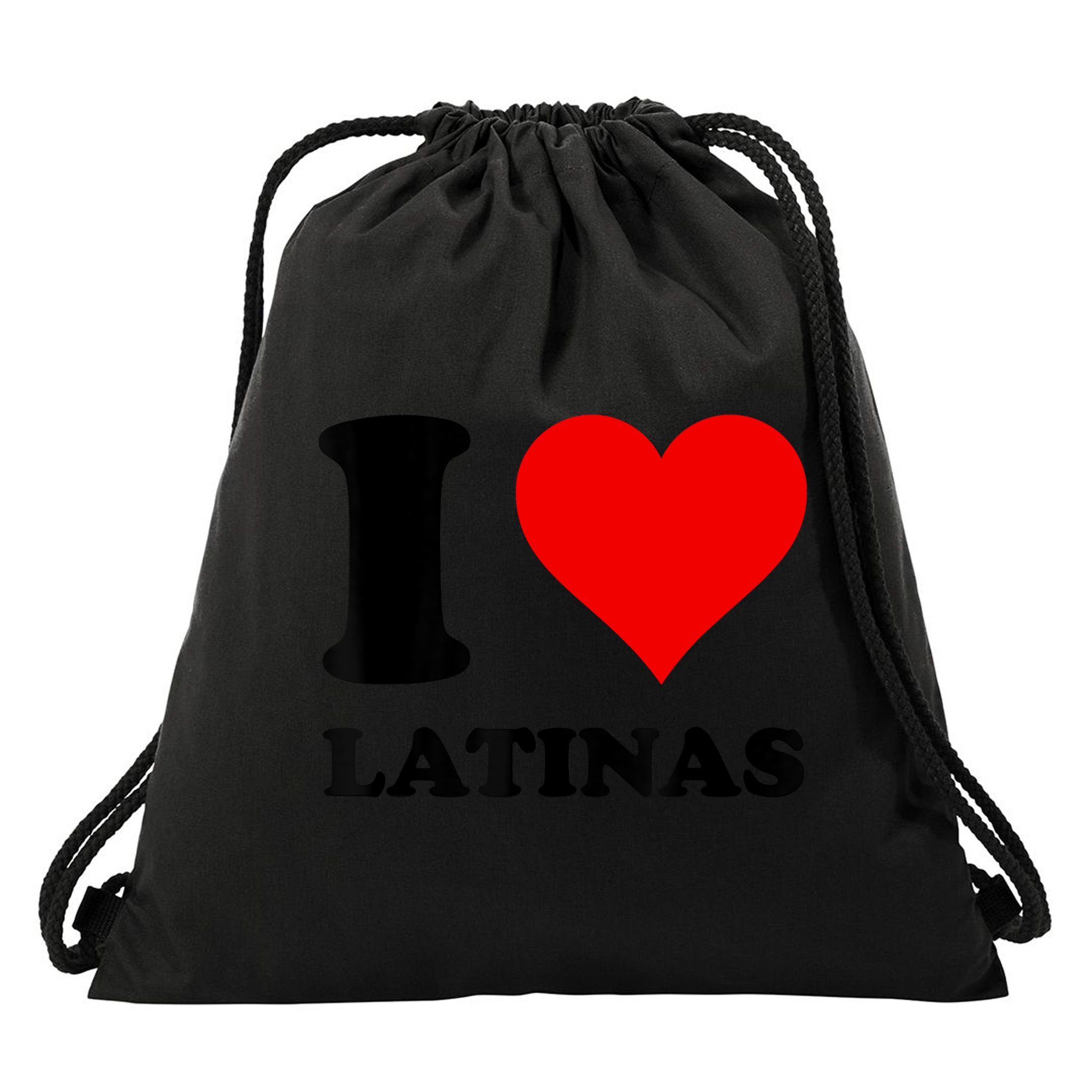 I Love Latinas Drawstring Bag
