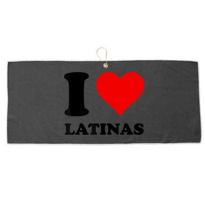 I Love Latinas Large Microfiber Waffle Golf Towel