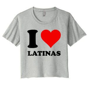 I Love Latinas Women's Crop Top Tee