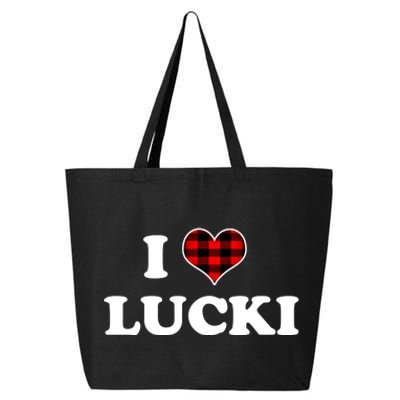 I Love Lucki Cute Gift Heart Love Lucki Lucky Funny Saying Gift 25L Jumbo Tote