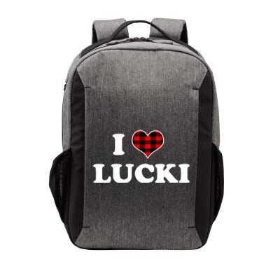 I Love Lucki Cute Gift Heart Love Lucki Lucky Funny Saying Gift Vector Backpack