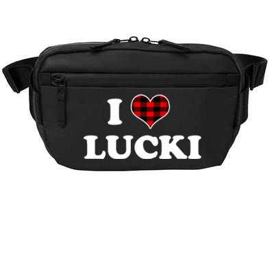 I Love Lucki Cute Gift Heart Love Lucki Lucky Funny Saying Gift Crossbody Pack