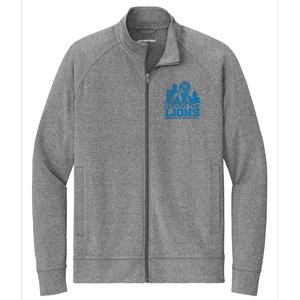 I Loved Lions Before They Were Cool Funny Football Fan Lion Stretch Full-Zip Cadet Jacket