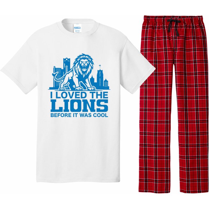 I Loved Lions Before They Were Cool Funny Football Fan Lion Pajama Set