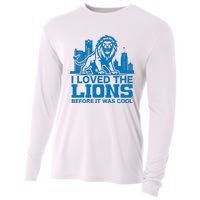 I Loved Lions Before They Were Cool Funny Football Fan Lion Cooling Performance Long Sleeve Crew