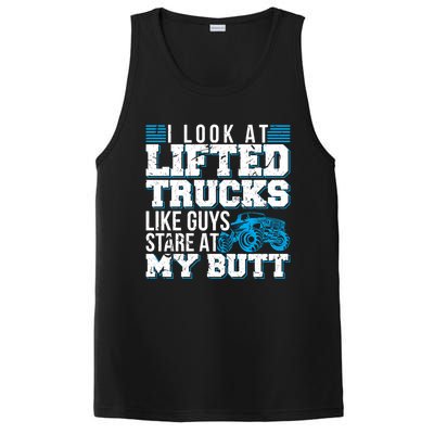 I Look Lifted Trucks Like Guys Stare At My Butt Girl Wo PosiCharge Competitor Tank