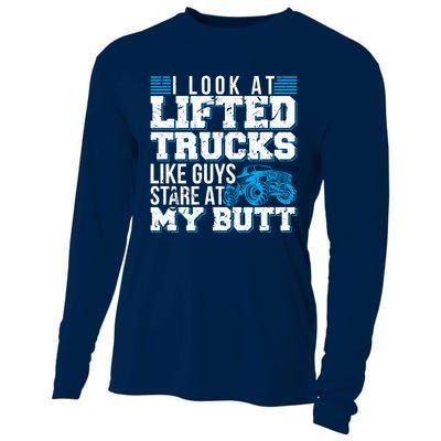 I Look Lifted Trucks Like Guys Stare At My Butt Girl Wo Cooling Performance Long Sleeve Crew