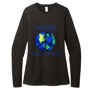 Imagine Living Life In Peace Cute Gift Womens CVC Long Sleeve Shirt