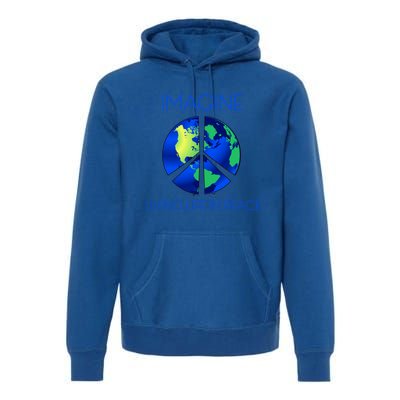 Imagine Living Life In Peace Cute Gift Premium Hoodie