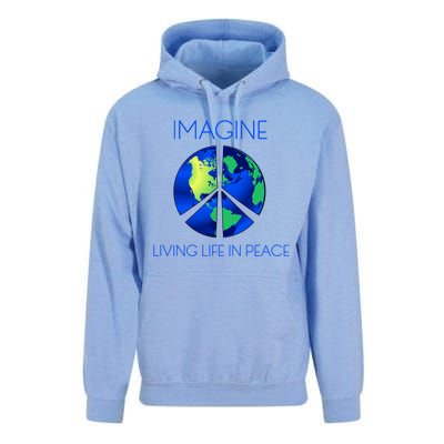 Imagine Living Life In Peace Cute Gift Unisex Surf Hoodie