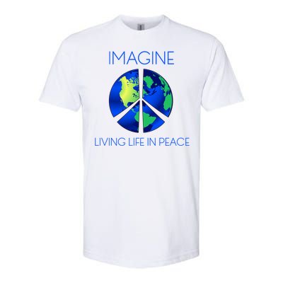 Imagine Living Life In Peace Cute Gift Softstyle CVC T-Shirt