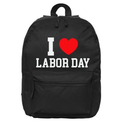 I Love Labor Day Celebration 16 in Basic Backpack