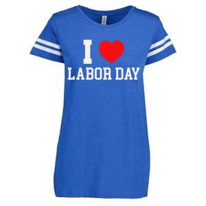 I Love Labor Day Celebration Enza Ladies Jersey Football T-Shirt