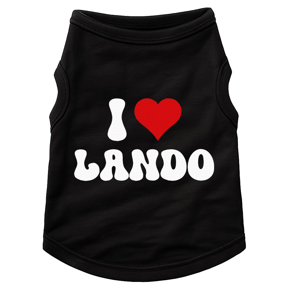 I Love Lando I Heart Lando Valentine's Day Doggie Tank