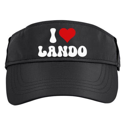 I Love Lando I Heart Lando Valentine's Day Adult Drive Performance Visor