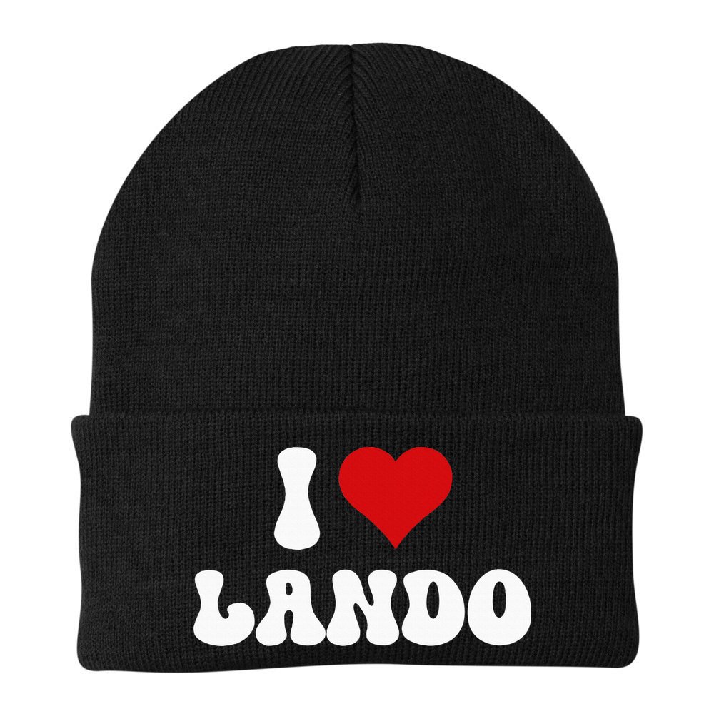 I Love Lando I Heart Lando Valentine's Day Beanie