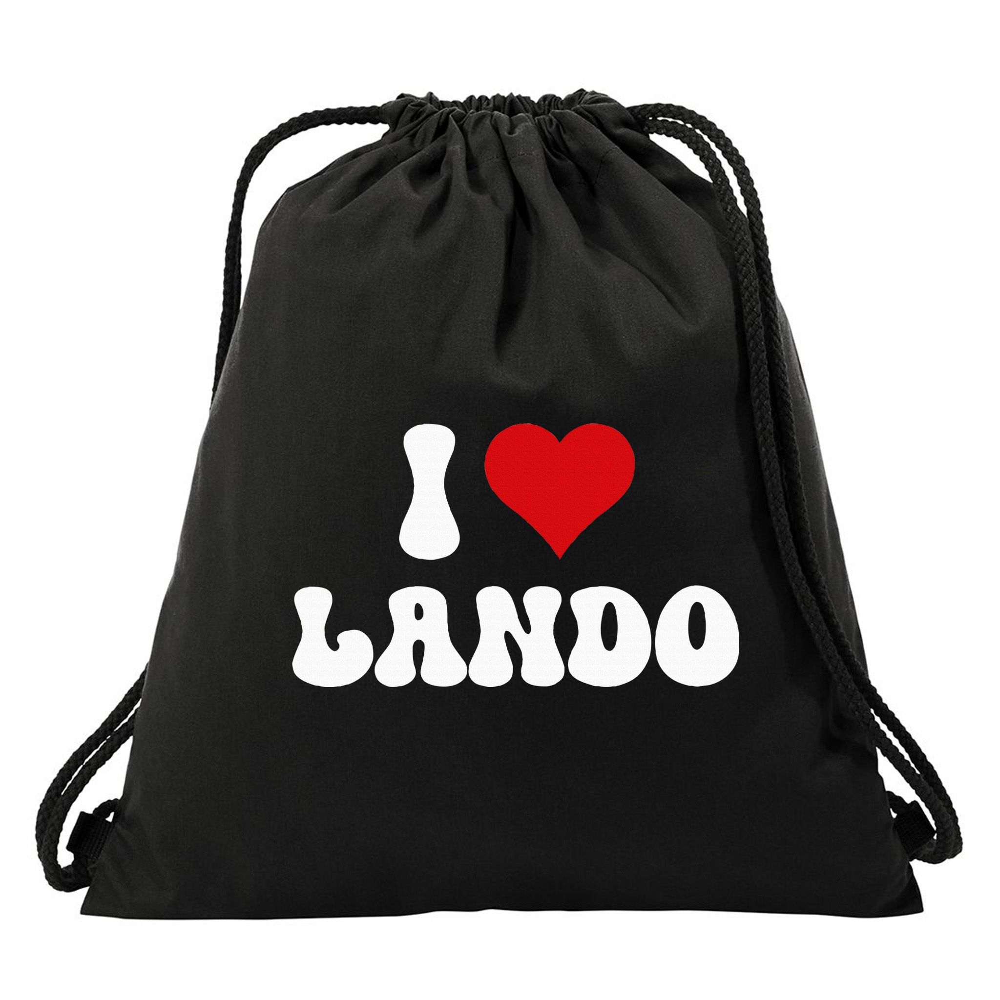 I Love Lando I Heart Lando Valentine's Day Drawstring Bag