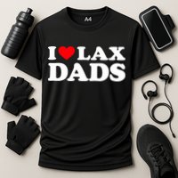 I Love Lax Dads I Heart Lax Dads Cooling Performance Crew T-Shirt