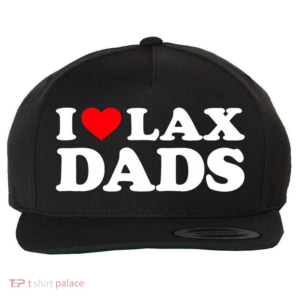 I Love Lax Dads I Heart Lax Dads Wool Snapback Cap