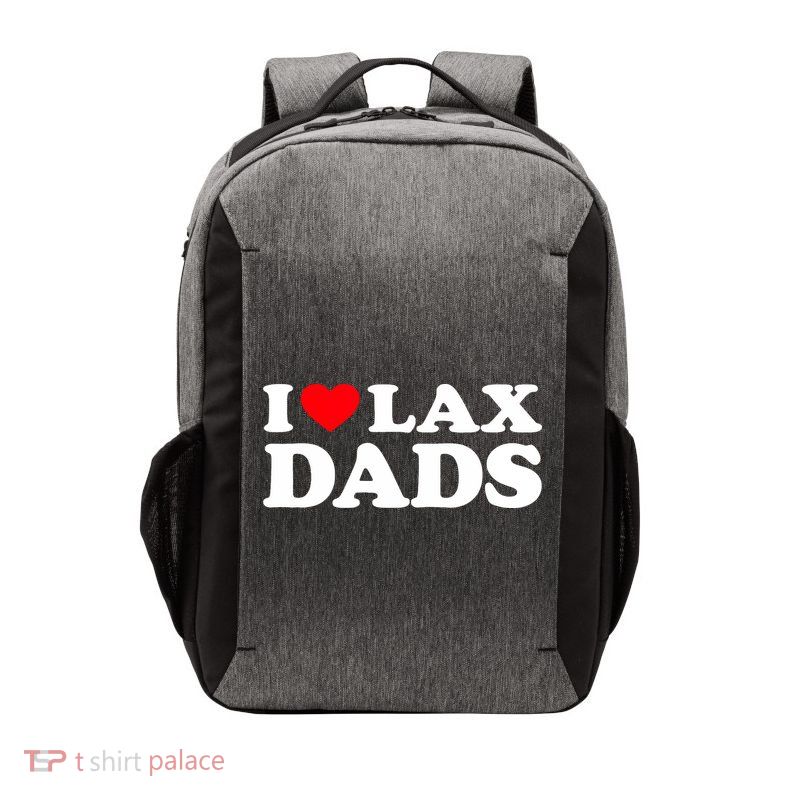 I Love Lax Dads I Heart Lax Dads Vector Backpack